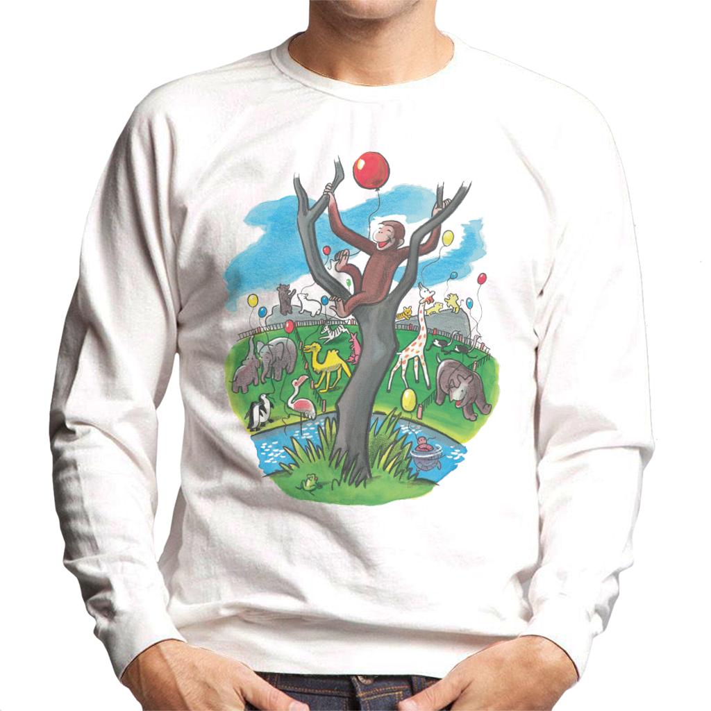 Curious George In A Tree At The Zoo Men's Sweatshirt product image 4