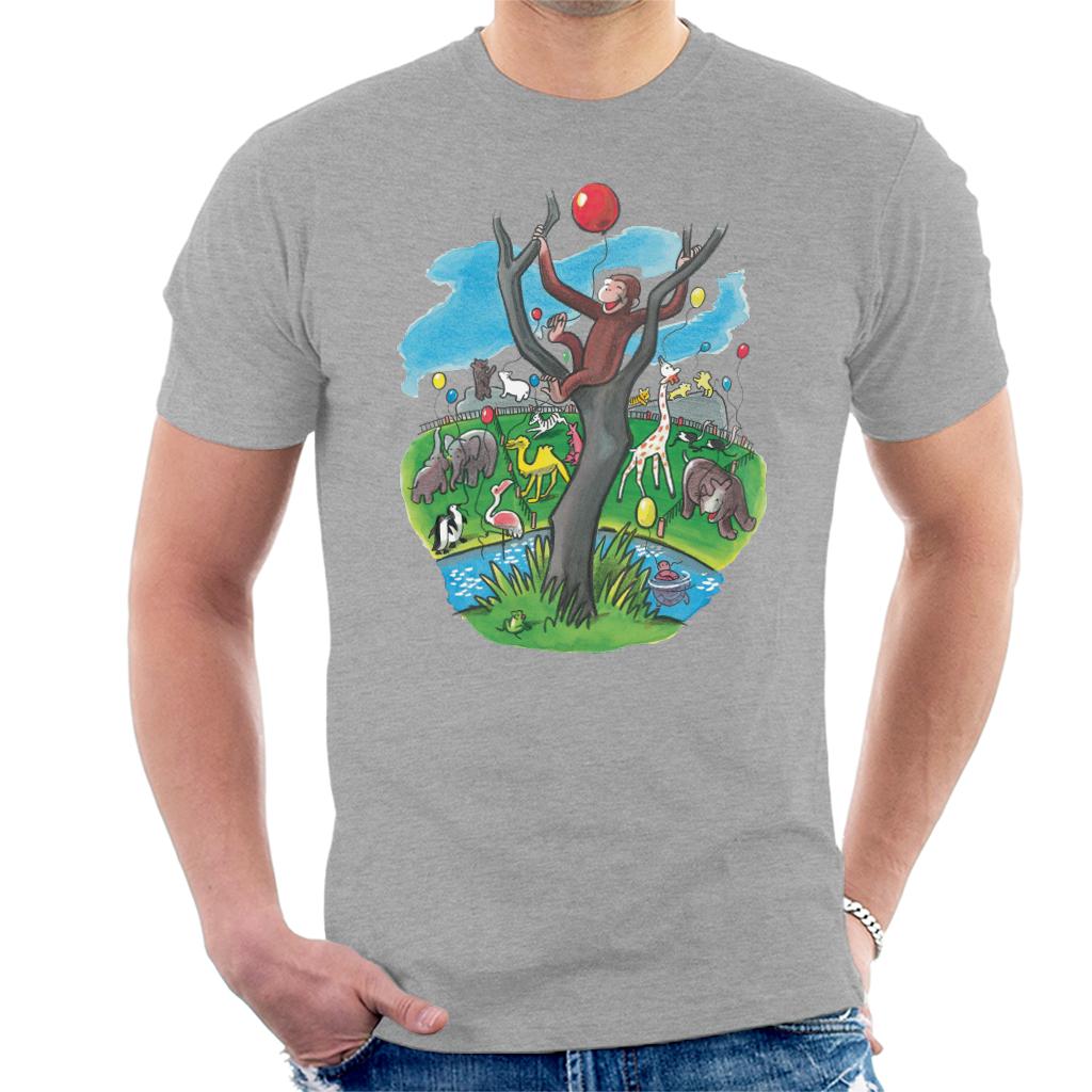 Curious George In A Tree At The Zoo Men's T-Shirt product image 1