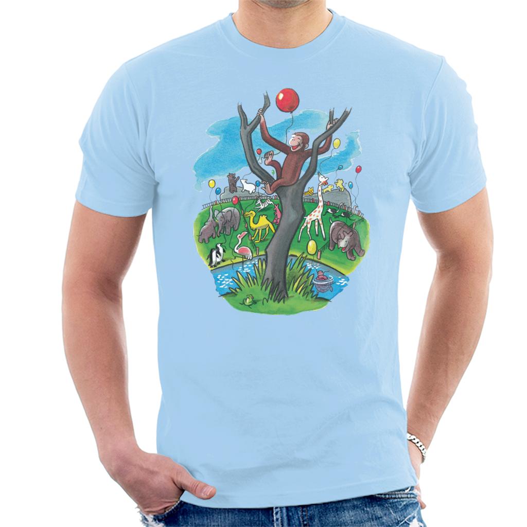 Curious George In A Tree At The Zoo Men's T-Shirt product image 6