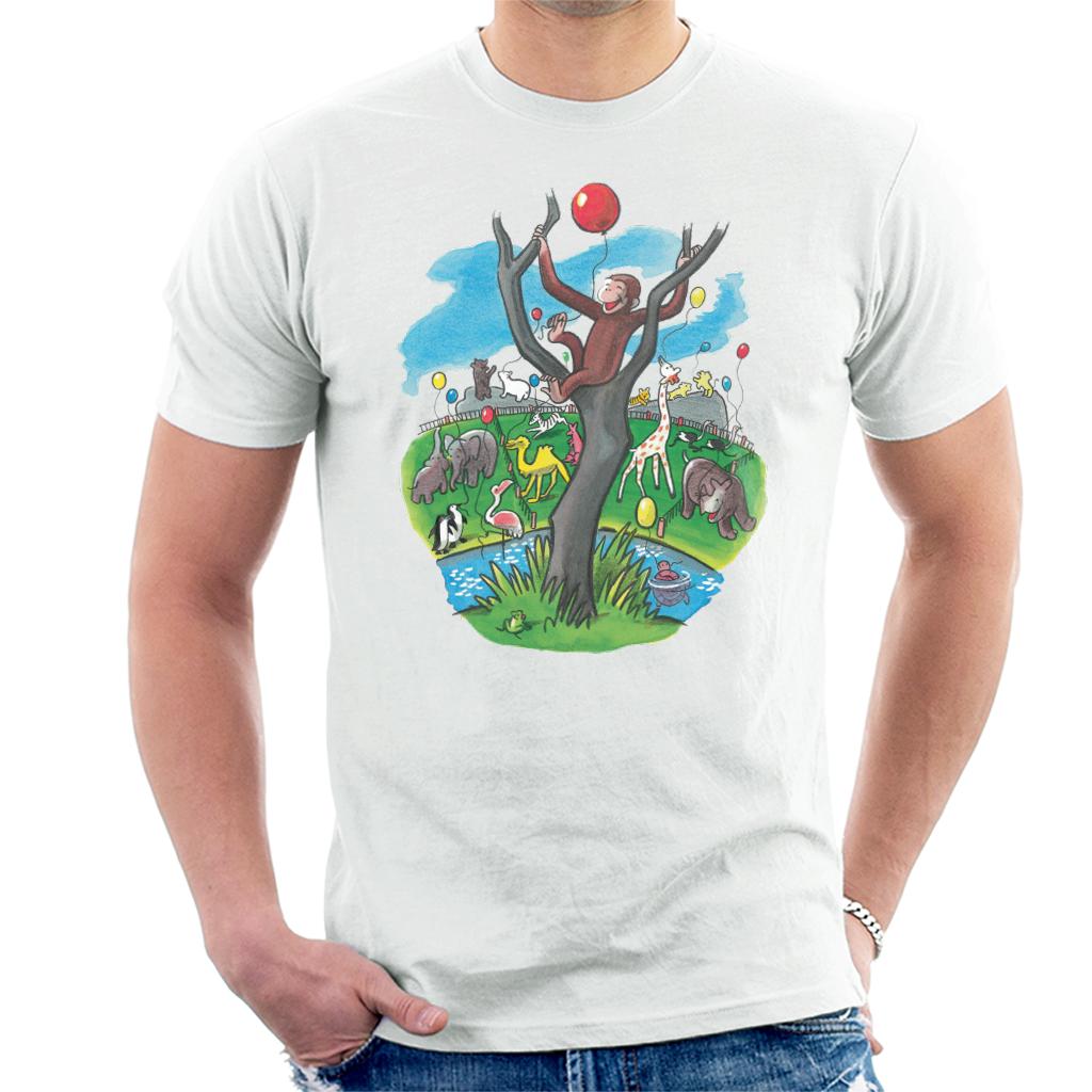 Curious George In A Tree At The Zoo Men's T-Shirt product image 4