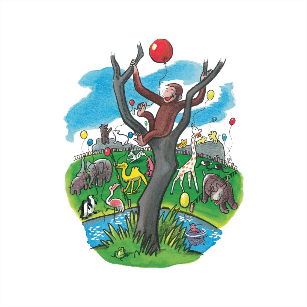 Curious George In A Tree At The Zoo Men's Hooded Sweatshirt product image 5