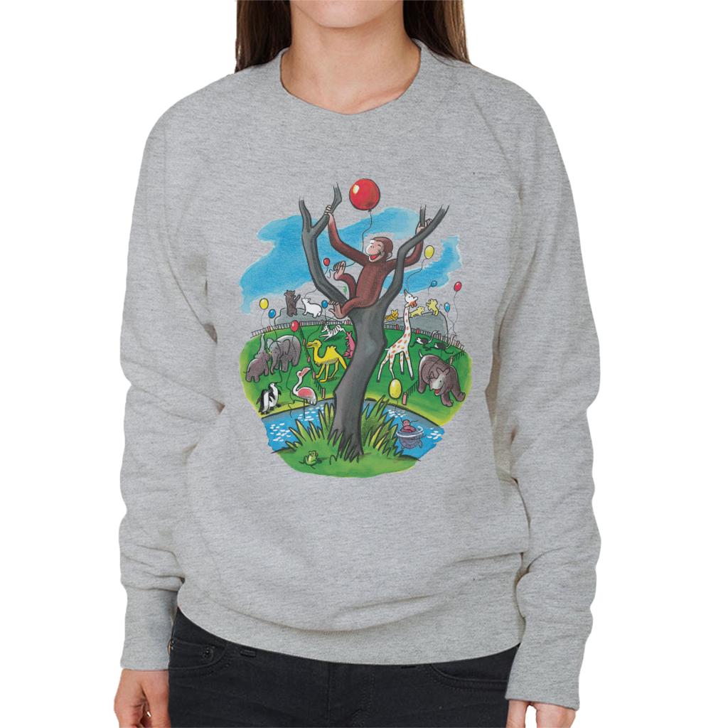 Curious George In A Tree At The Zoo Women's Sweatshirt product image 1