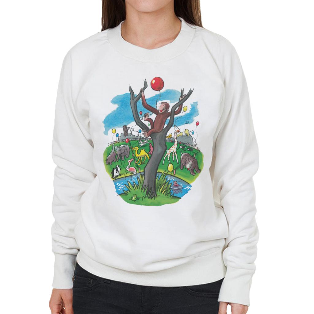 Curious George In A Tree At The Zoo Women's Sweatshirt product image 4