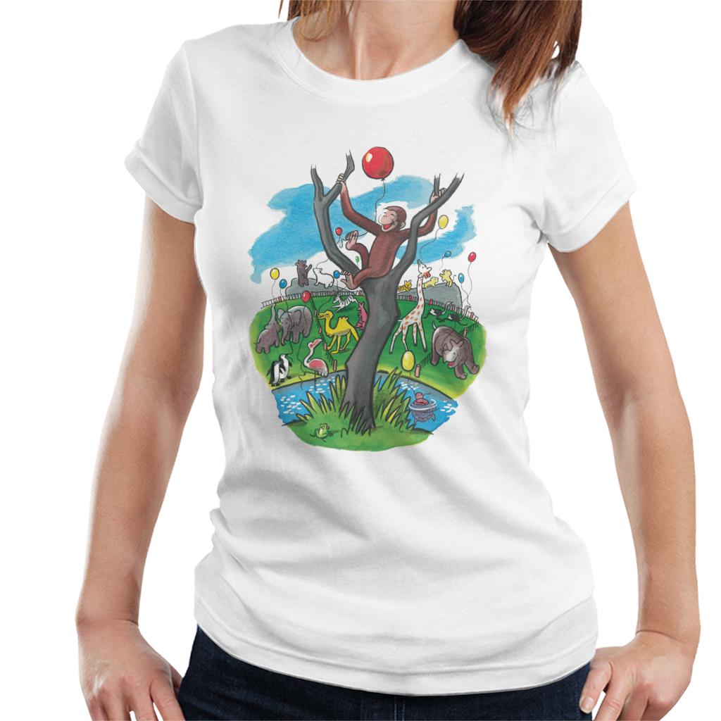 Curious George In A Tree At The Zoo Women's T-Shirt product image 4