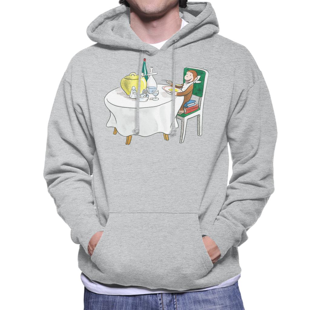 Curious George Eating A Fancy Meal Men's Hooded Sweatshirt product image 1