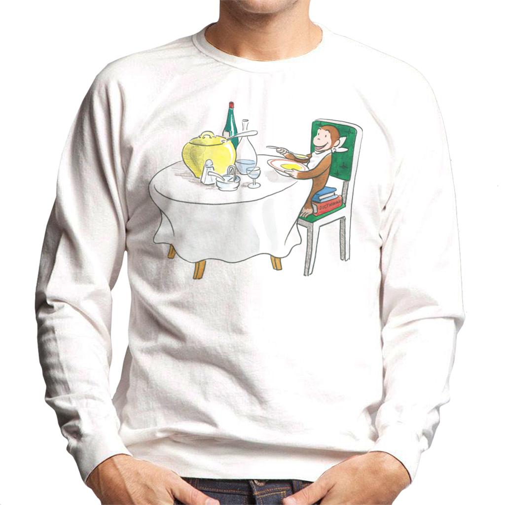 Curious George Eating A Fancy Meal Men's Sweatshirt product image 4