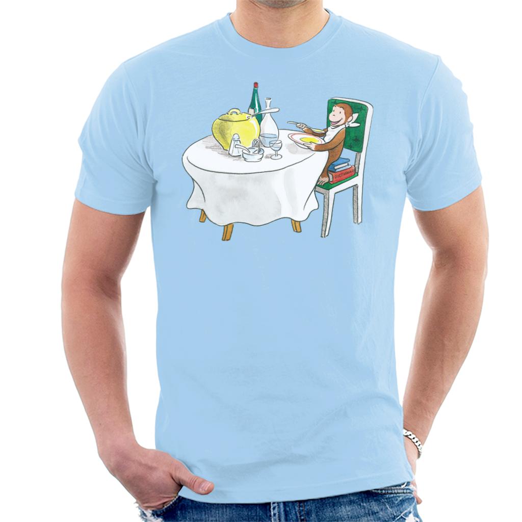 Curious George Eating A Fancy Meal Men's T-Shirt product image 6