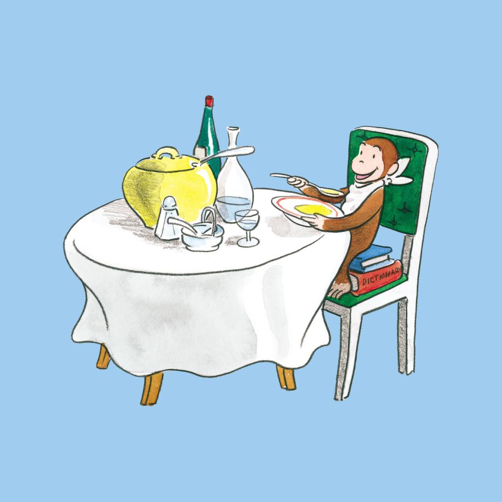 Curious George Eating A Fancy Meal Women's Sweatshirt product image 7