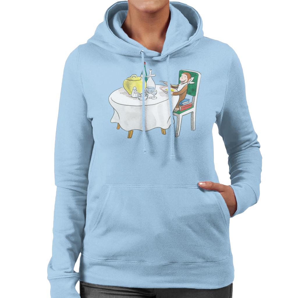 Curious George Eating A Fancy Meal Women's Hooded Sweatshirt product image 6