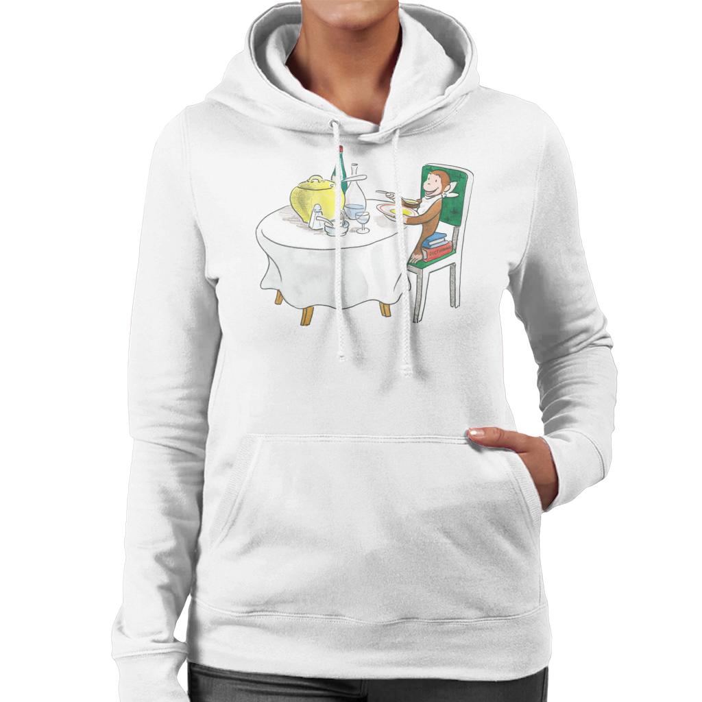 Curious George Eating A Fancy Meal Women's Hooded Sweatshirt product image 4