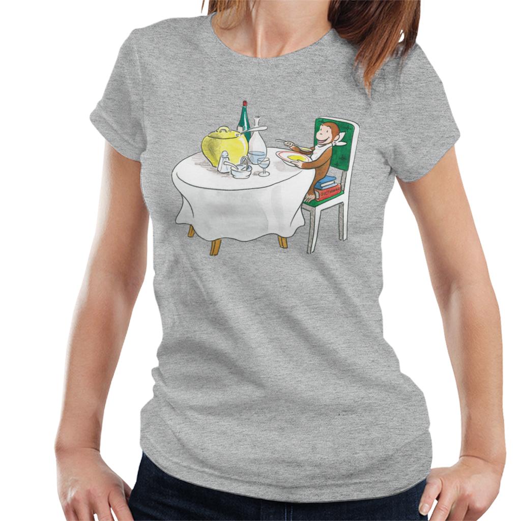 Curious George Eating A Fancy Meal Women's T-Shirt product image 1