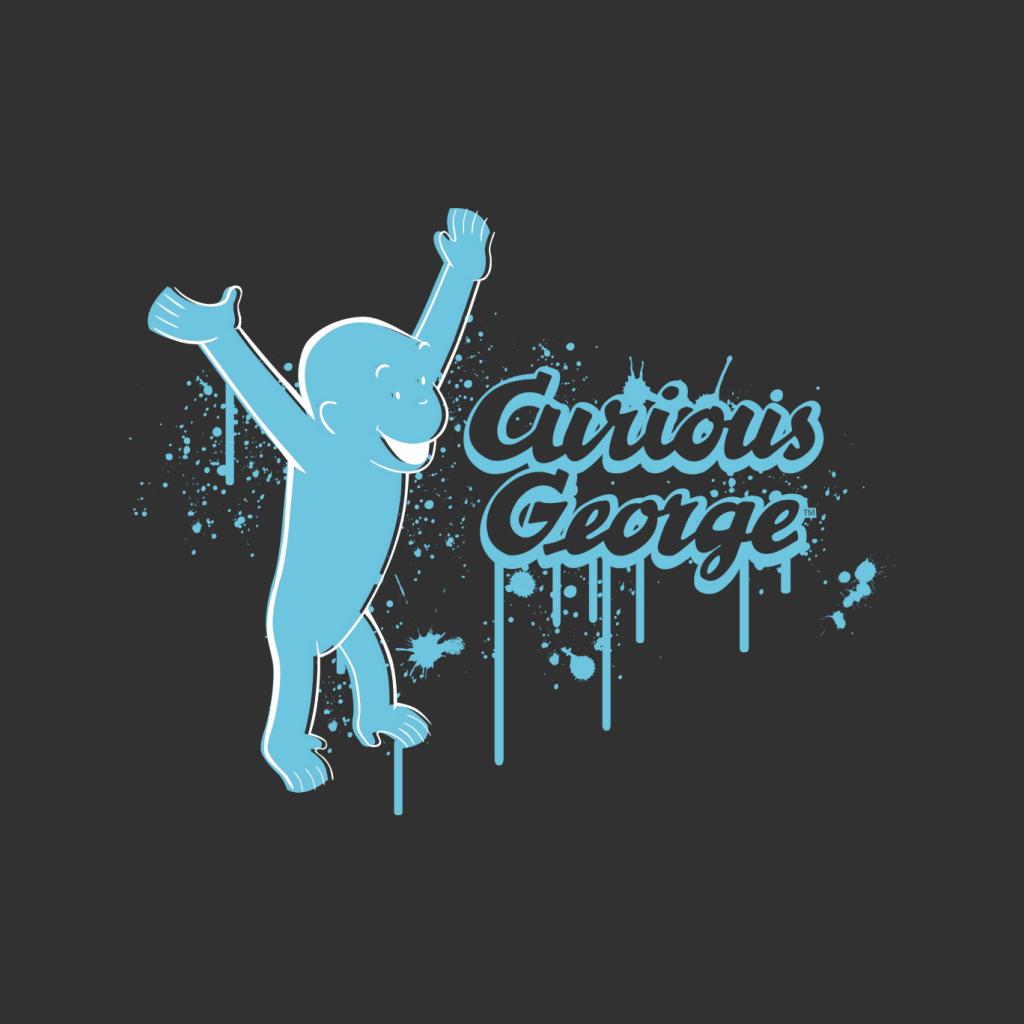 Curious George Paint Drip Logo Men's T-Shirt product image 5