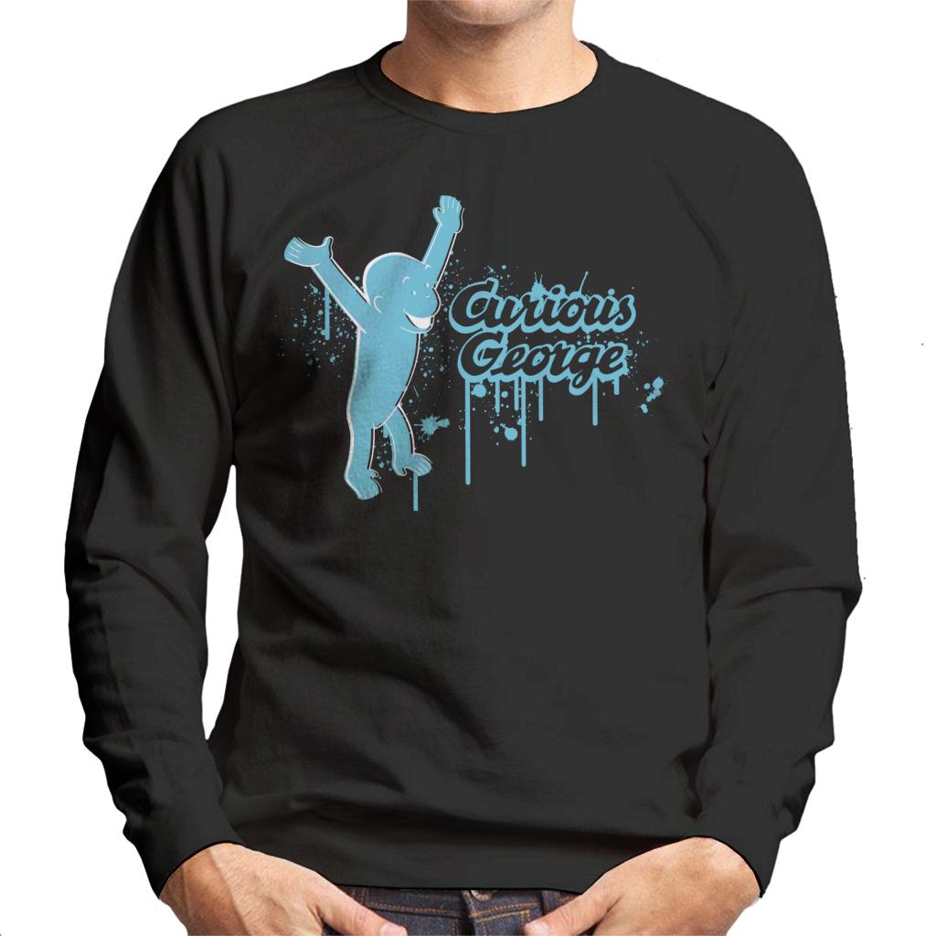 Curious George Paint Drip Logo Men's Sweatshirt product image 1