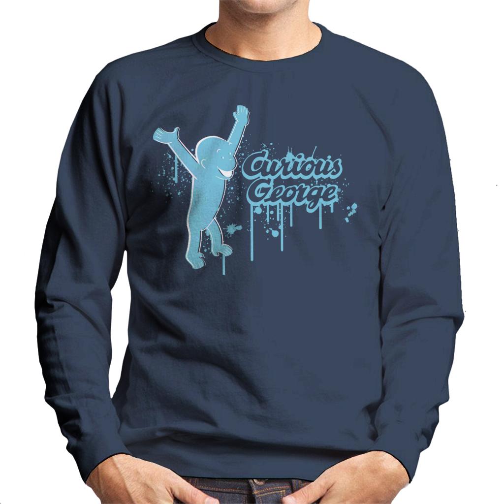 Curious George Paint Drip Logo Men's Sweatshirt product image 6