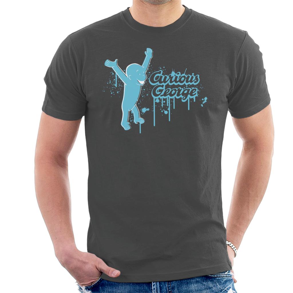 Curious George Paint Drip Logo Men's T-Shirt product image 4