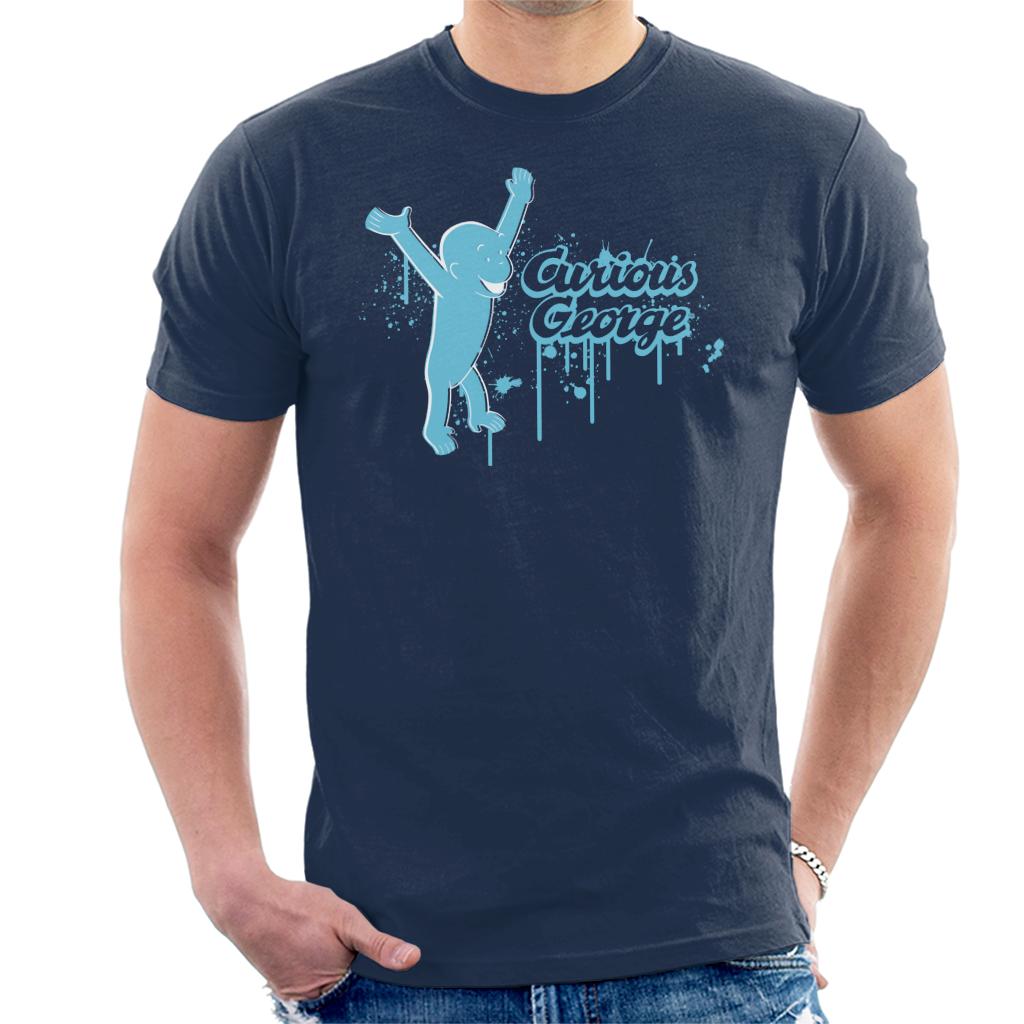Curious George Paint Drip Logo Men's T-Shirt product image 6