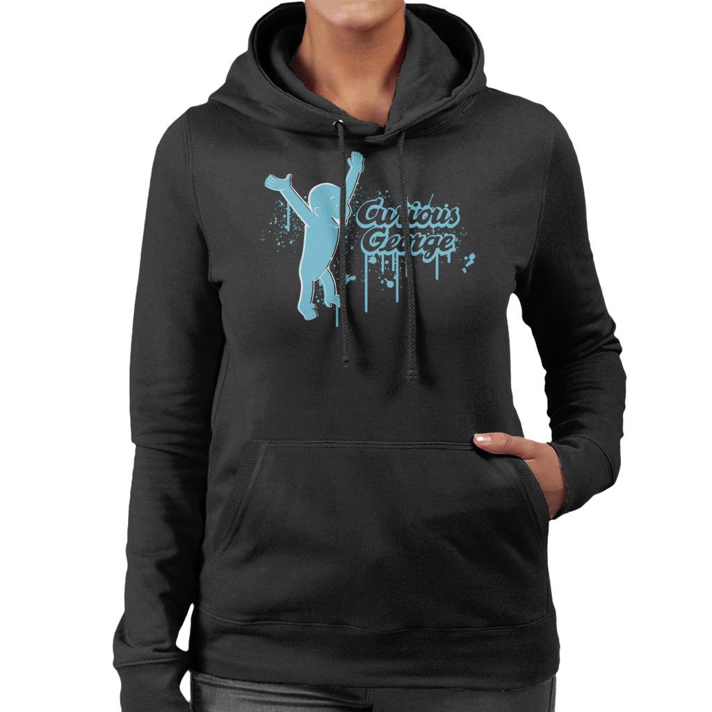 Curious George Paint Drip Logo Women's Hooded Sweatshirt product image 1