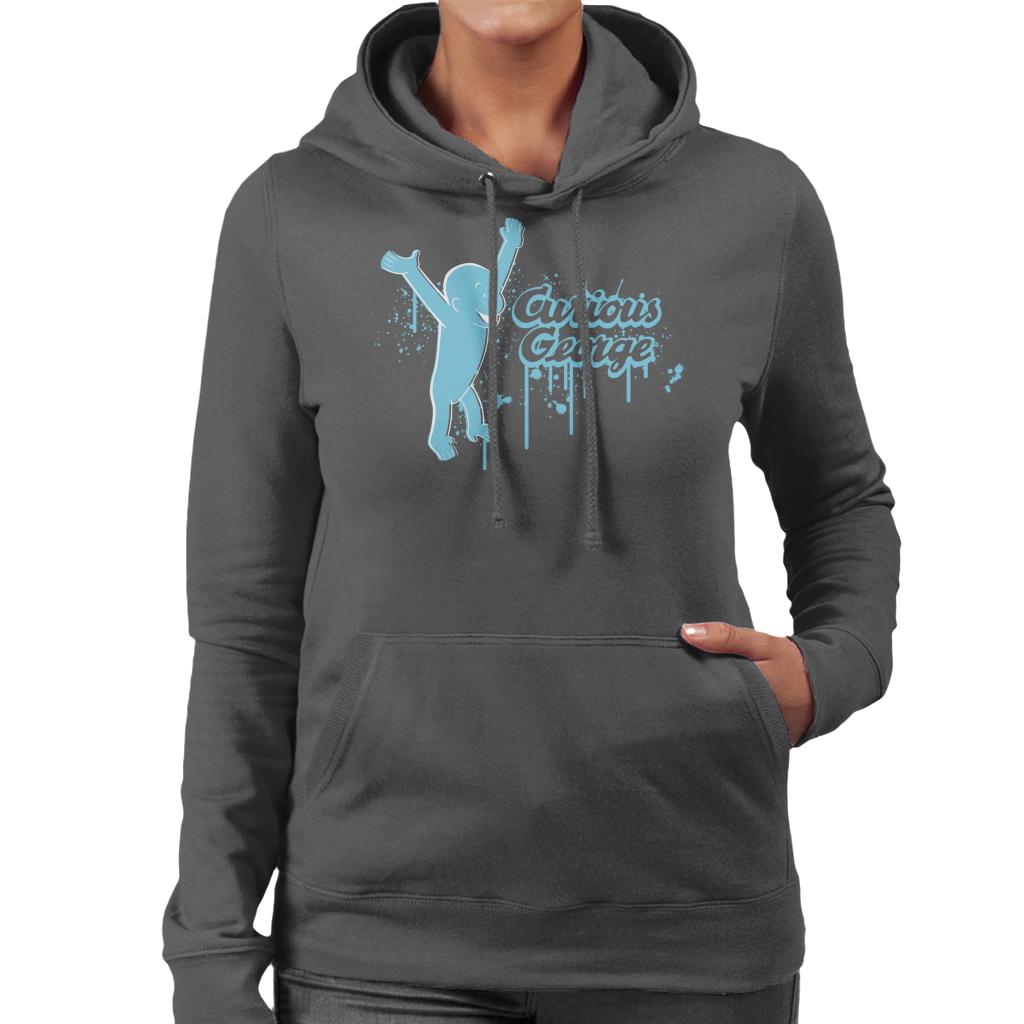 Curious George Paint Drip Logo Women's Hooded Sweatshirt product image 4