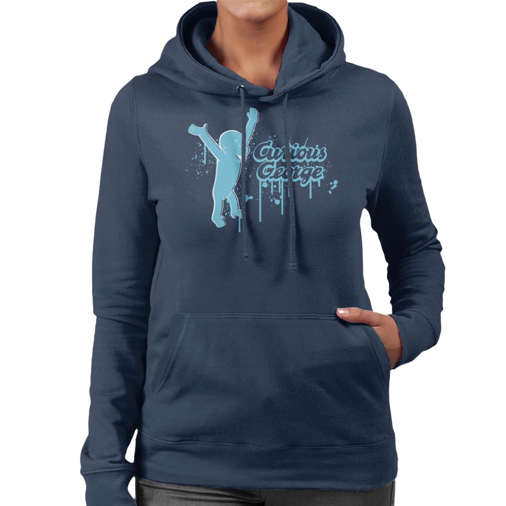 Curious George Paint Drip Logo Women's Hooded Sweatshirt product image 6