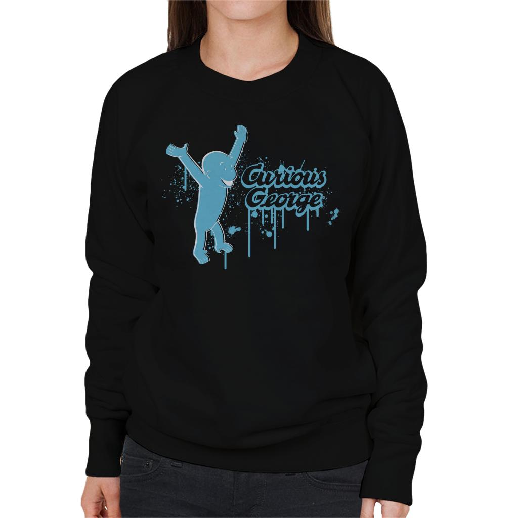 Curious George Paint Drip Logo Women's Sweatshirt product image 1