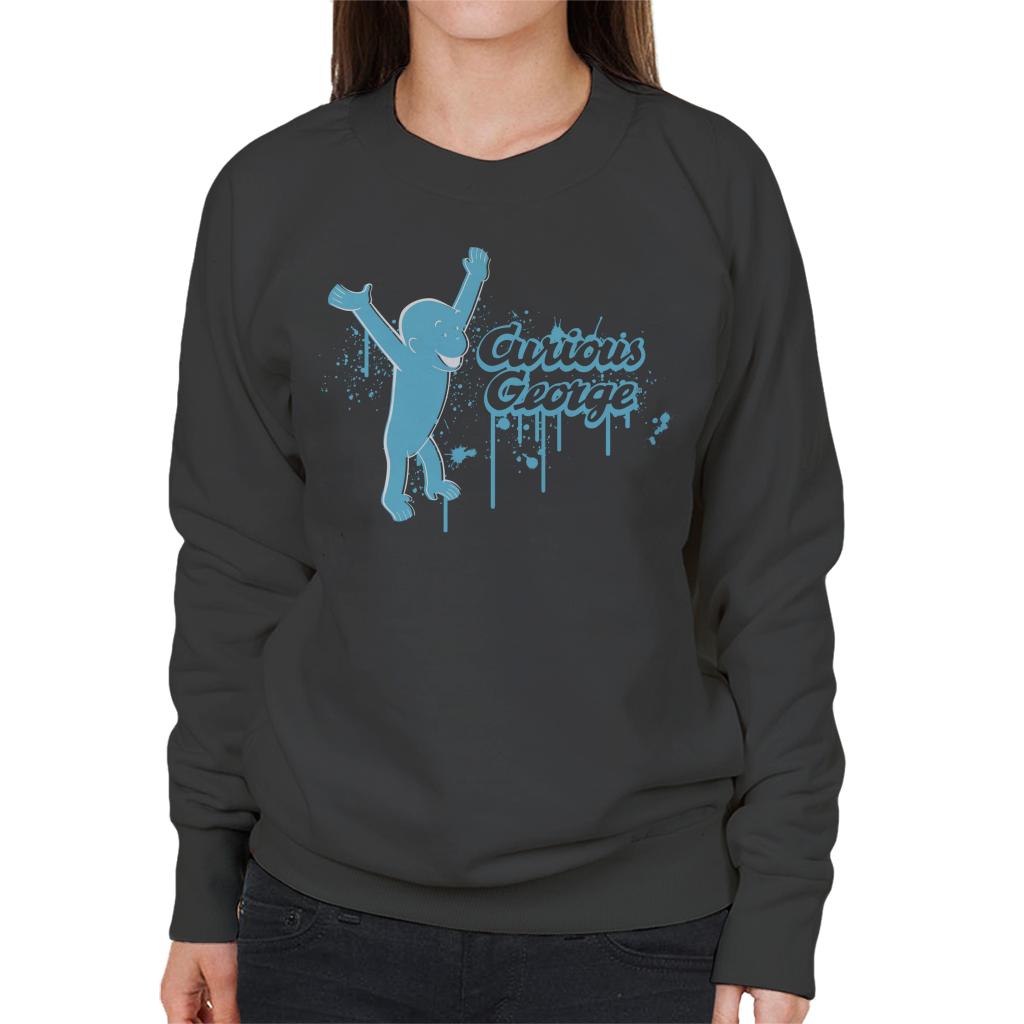 Curious George Paint Drip Logo Women's Sweatshirt product image 4