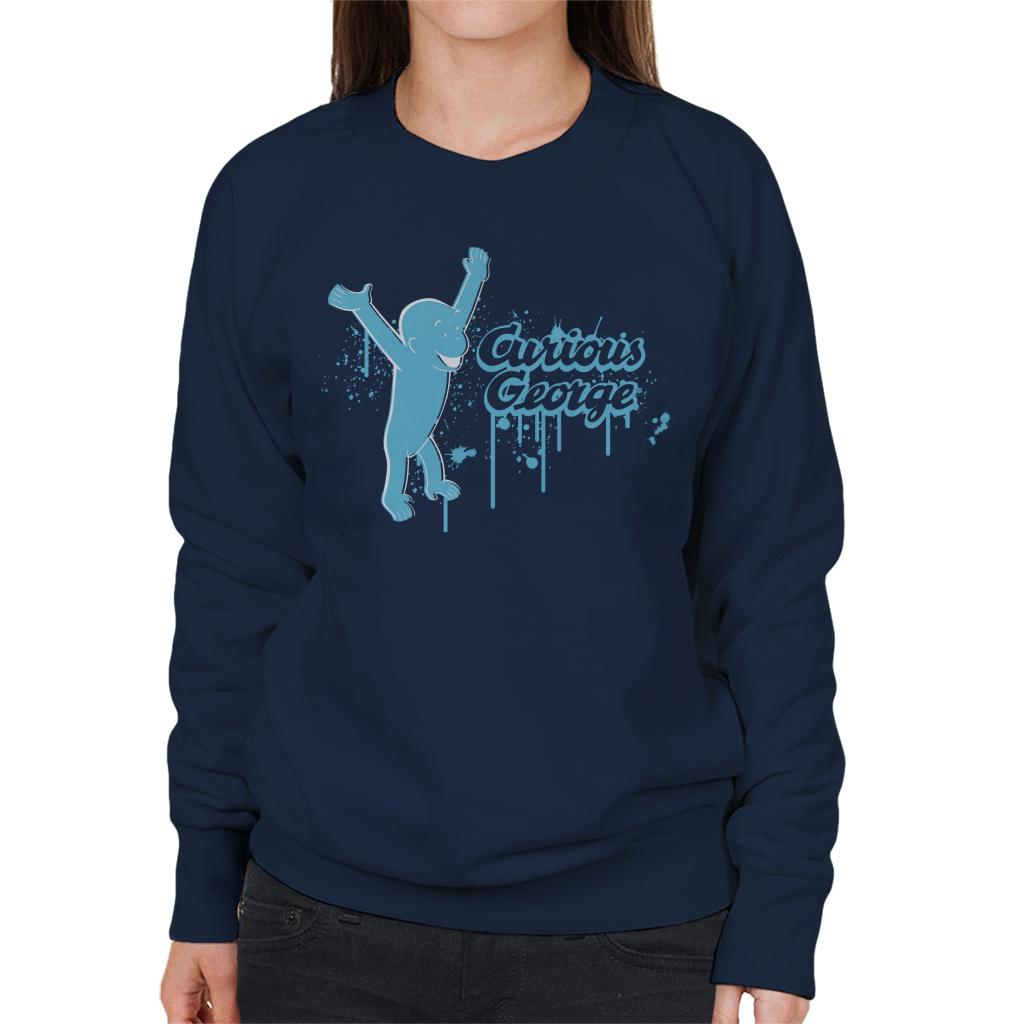 Curious George Paint Drip Logo Women's Sweatshirt product image 6