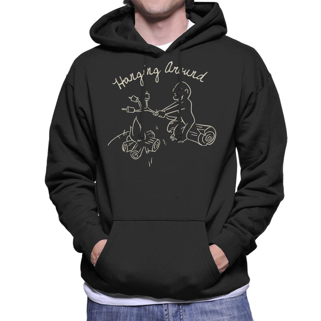 Curious George Hanging Around The Campfire Men's Hooded product image 1
