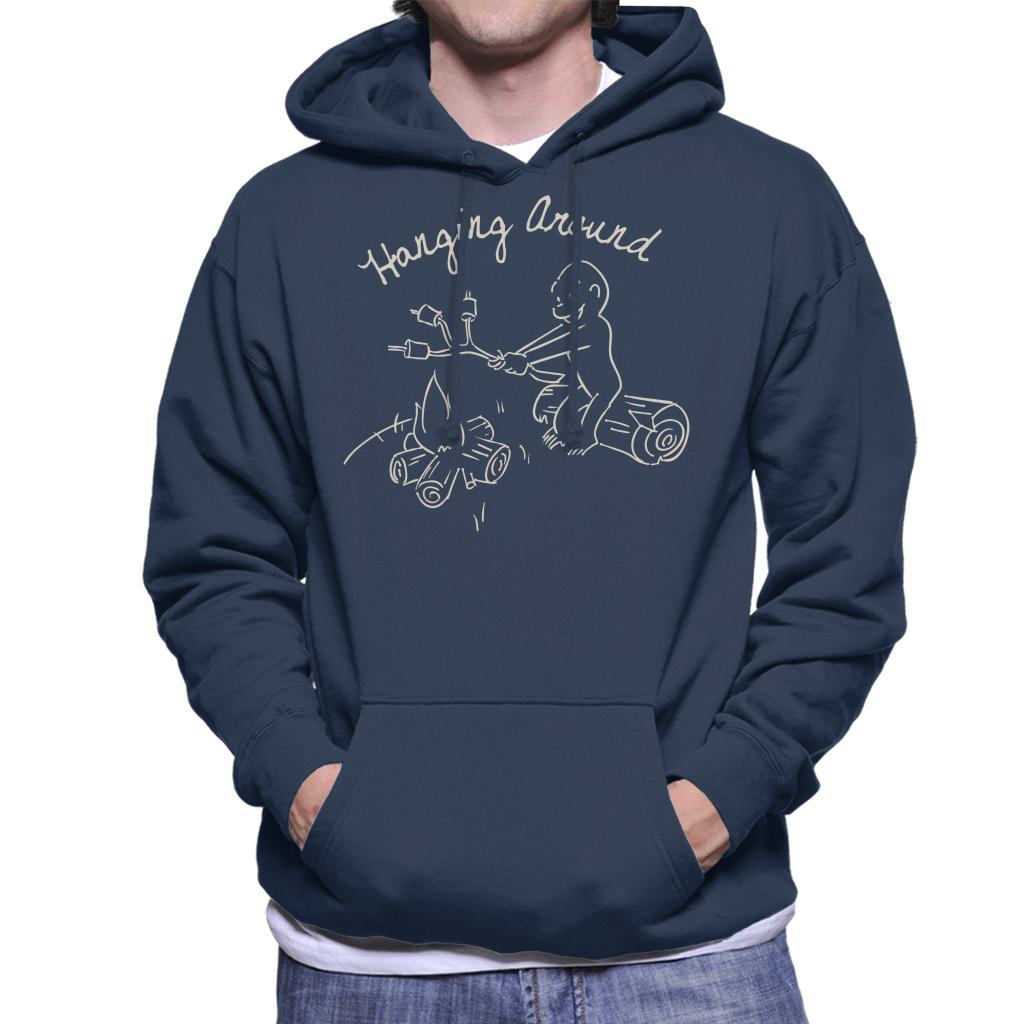 Curious George Hanging Around The Campfire Men's Hooded product image 4