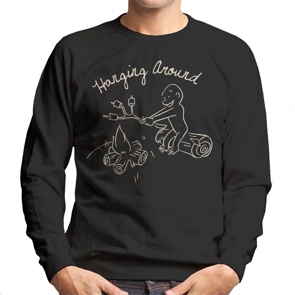 Curious George Hanging Around The Campfire Men's Sweatshirt product image 1