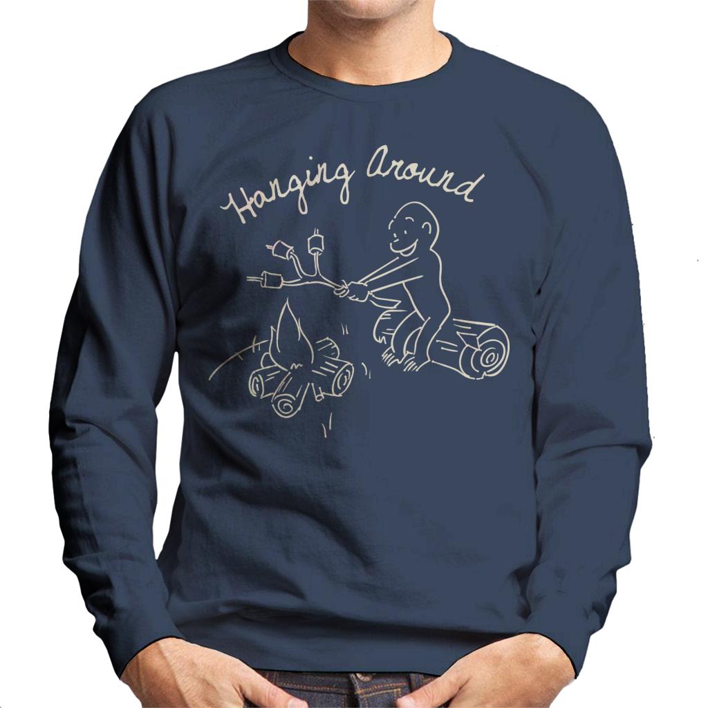 Curious George Hanging Around The Campfire Men's Sweatshirt product image 4