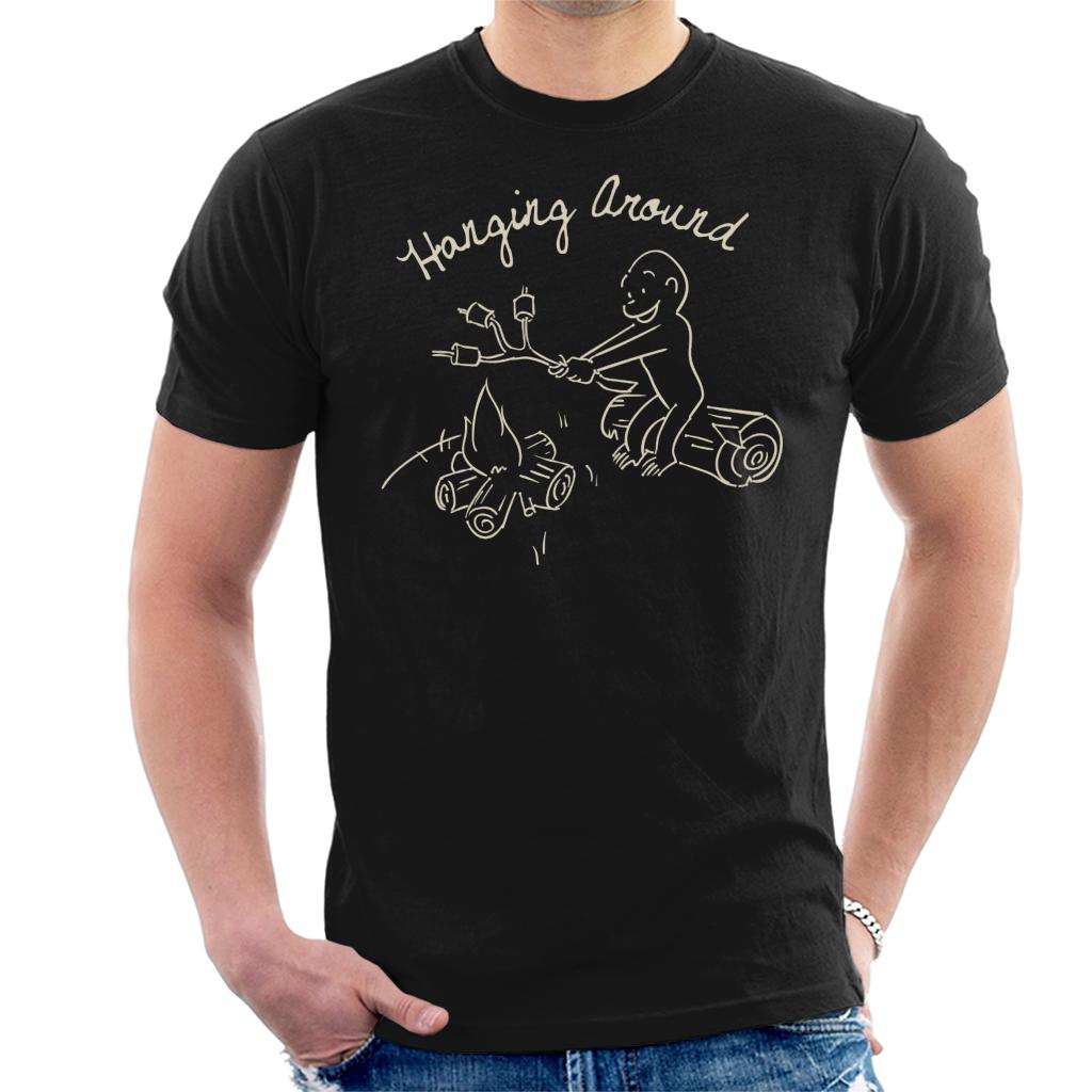 Curious George Hanging Around The Campfire Men's T-Shirt product image 1