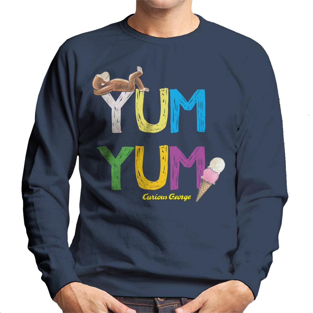 Curious George Yum Ice Cream Men's Sweatshirt product image 1