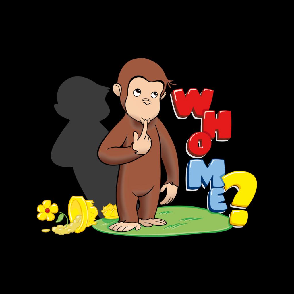 Curious George Broken Flower Pot Who Me Women's Sweatshirt product image 2