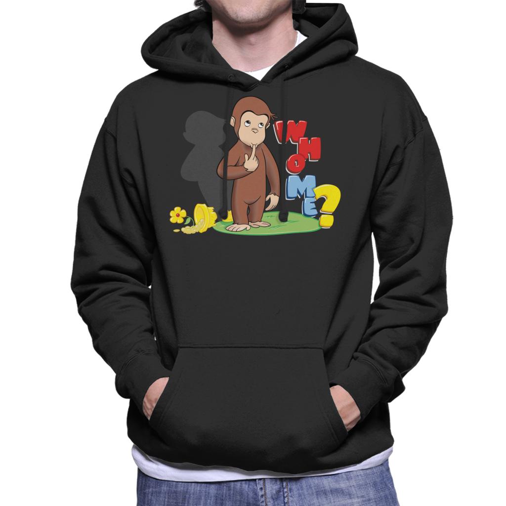 Curious George Broken Flower Pot Who Me Men's Hooded product image 1
