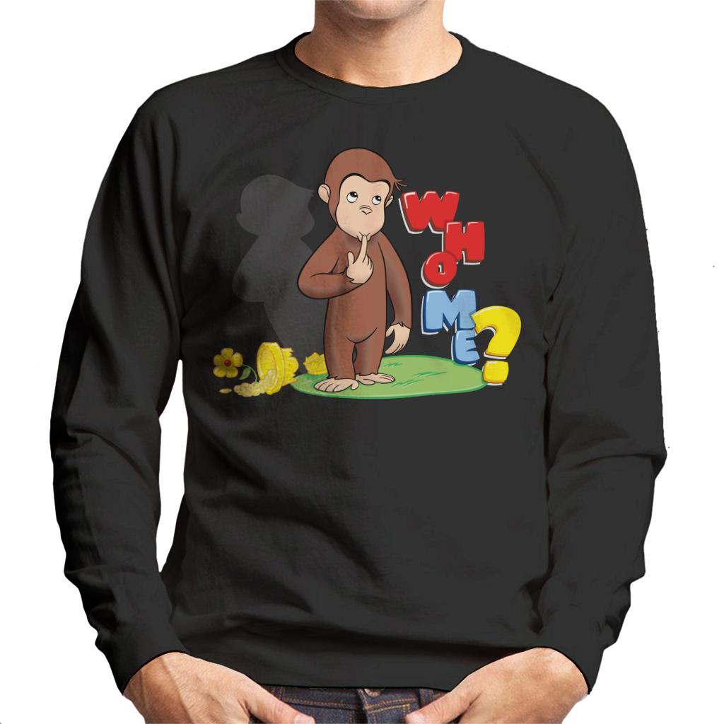 Curious George Broken Flower Pot Who Me Men's Sweatshirt product image 1