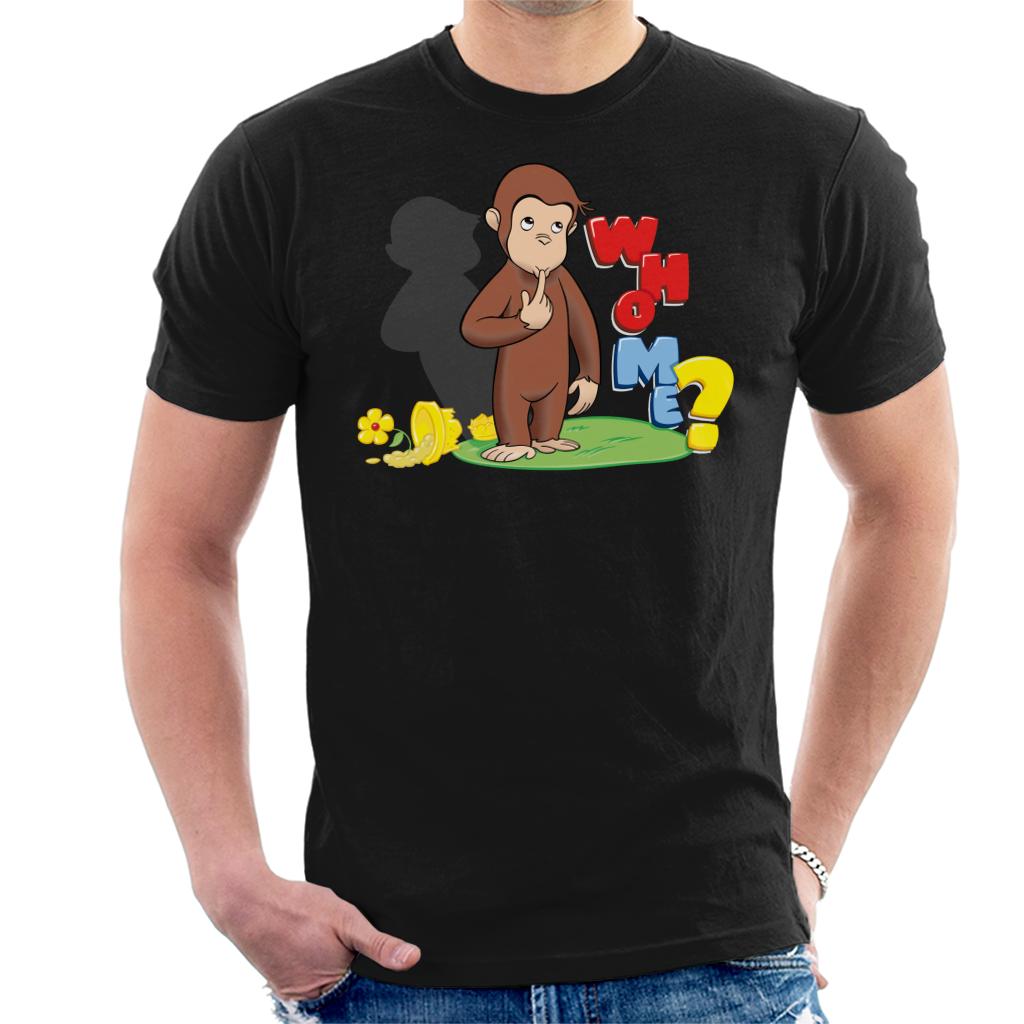 Curious George Broken Flower Pot Who Me Men's T-Shirt product image 1