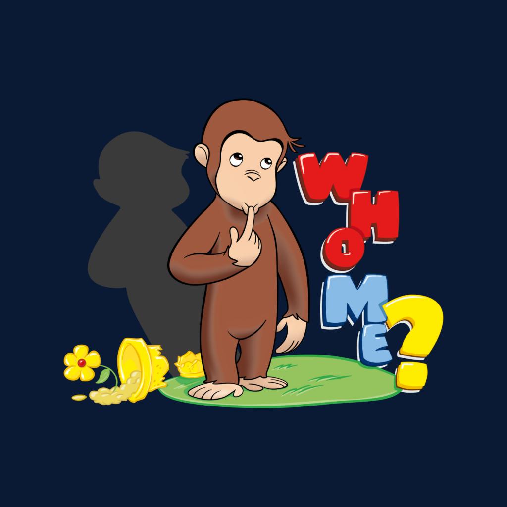 Curious George Broken Flower Pot Who Me Women's Sweatshirt product image 5