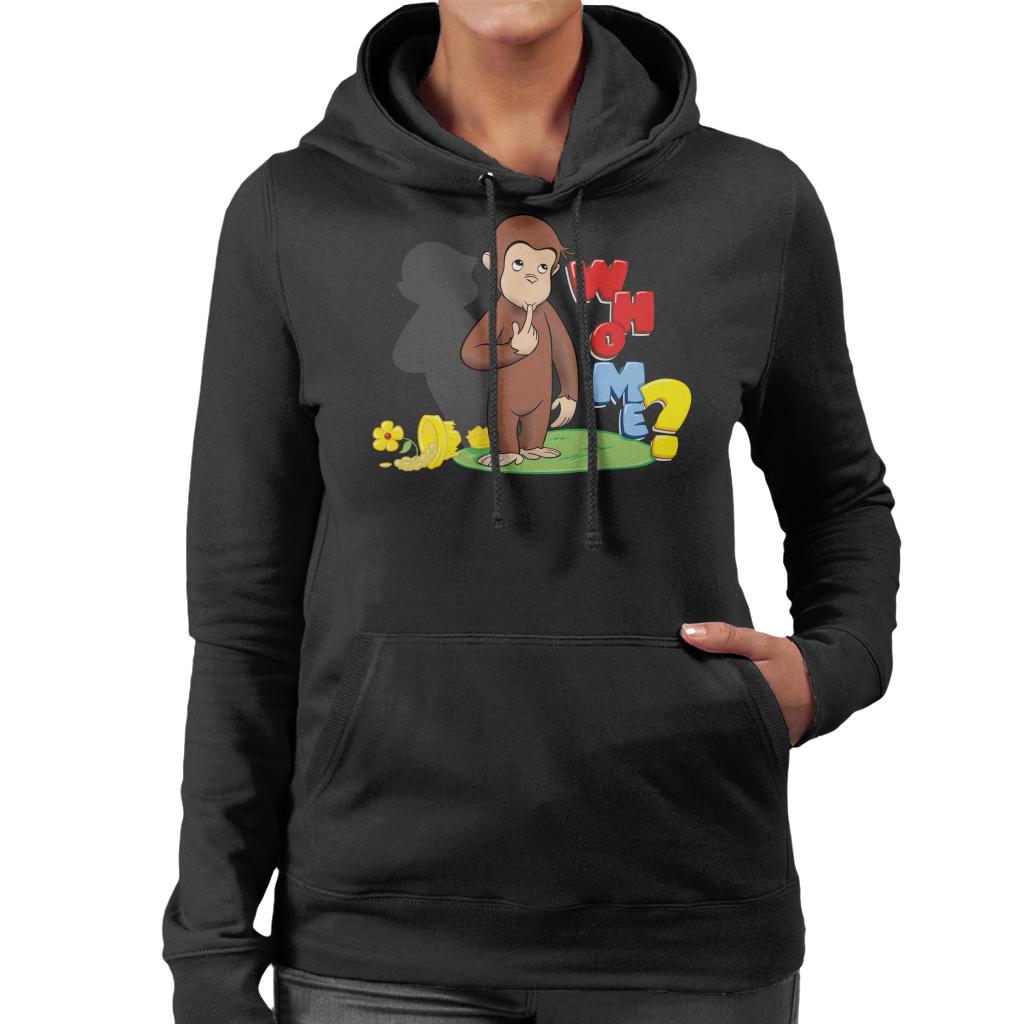 Curious George Broken Flower Pot Who Me Women's Hooded product image 1