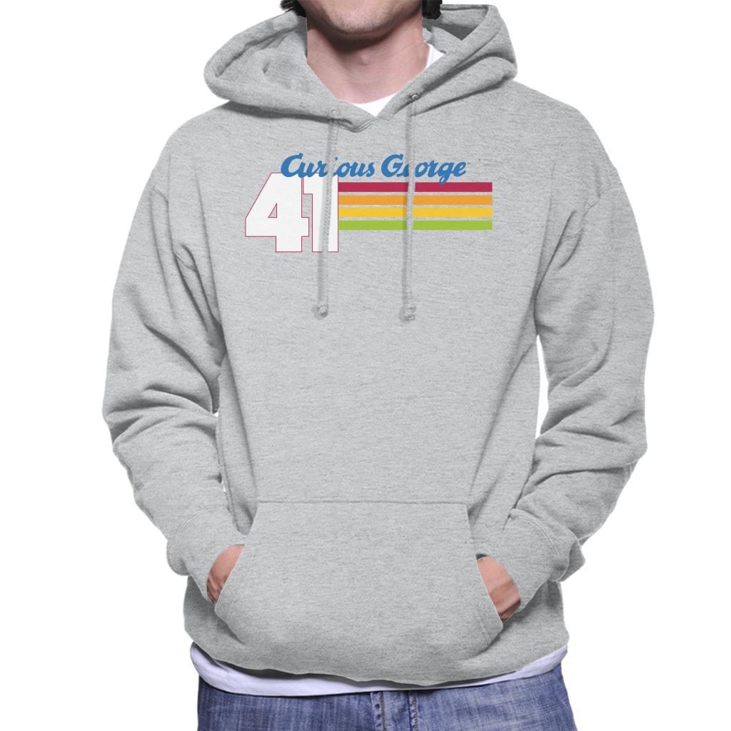 Curious George 41 Race Stripes Men's Hooded Sweatshirt product image 4