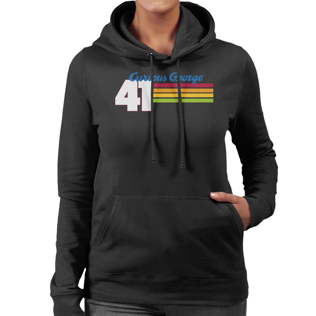 Curious George 41 Race Stripes Women's Hooded Sweatshirt product image 1