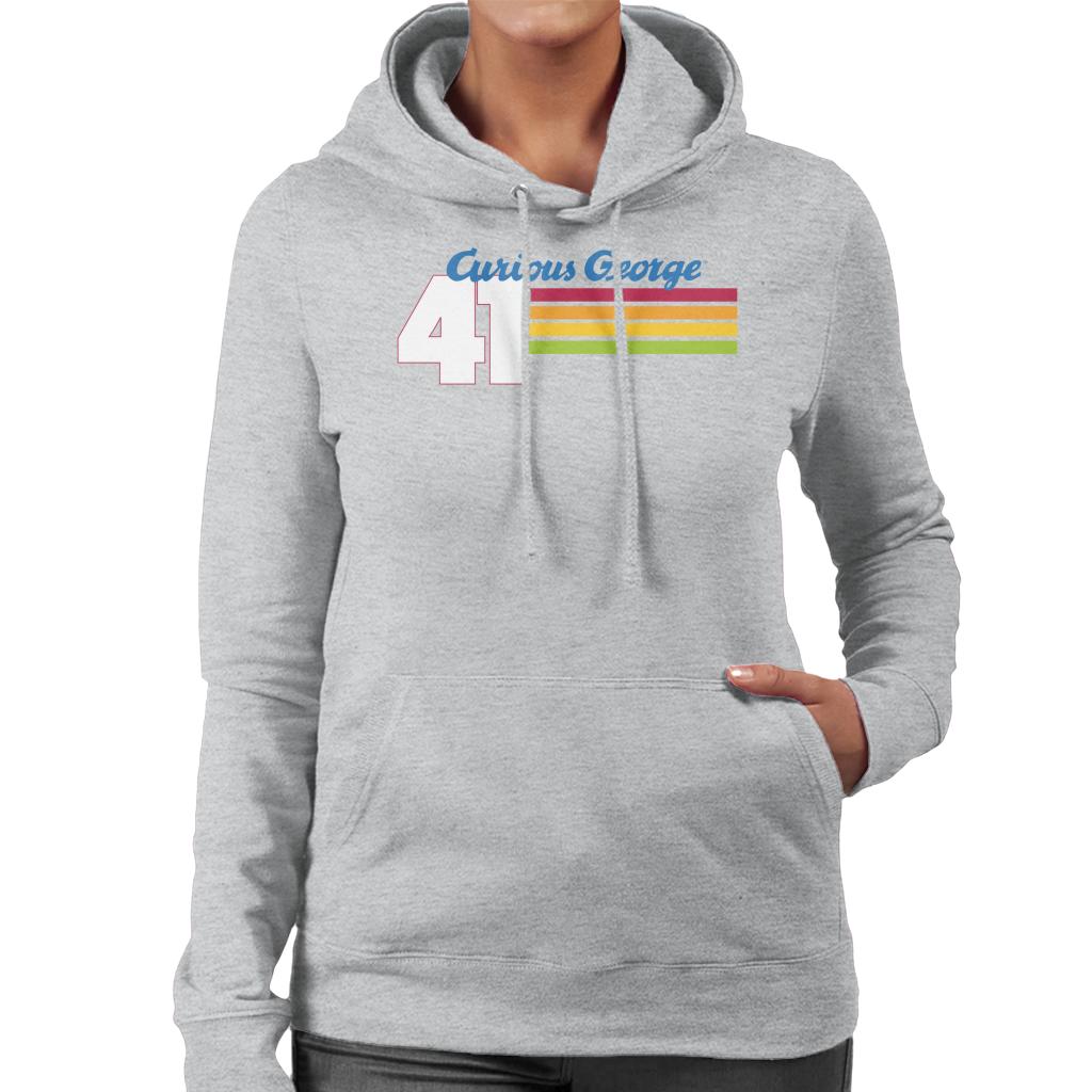 Curious George 41 Race Stripes Women's Hooded Sweatshirt product image 4