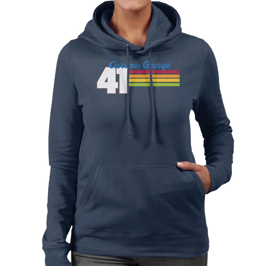 Curious George 41 Race Stripes Women's Hooded Sweatshirt product image 6