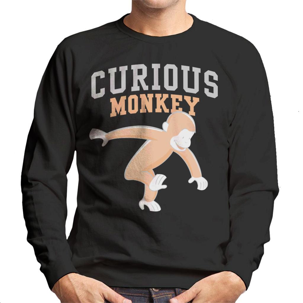 Curious George Monkey Sports Font Men's Sweatshirt product image 1