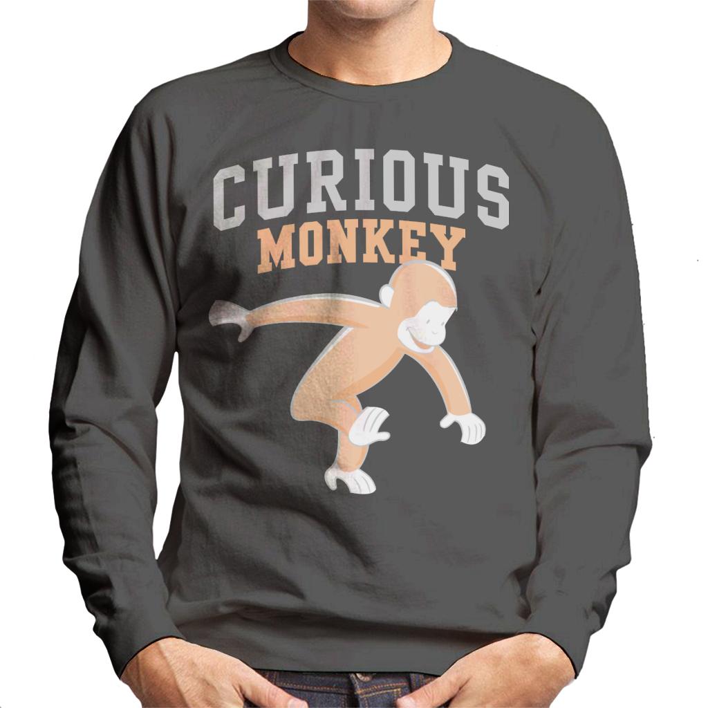 Curious George Monkey Sports Font Men's Sweatshirt product image 4