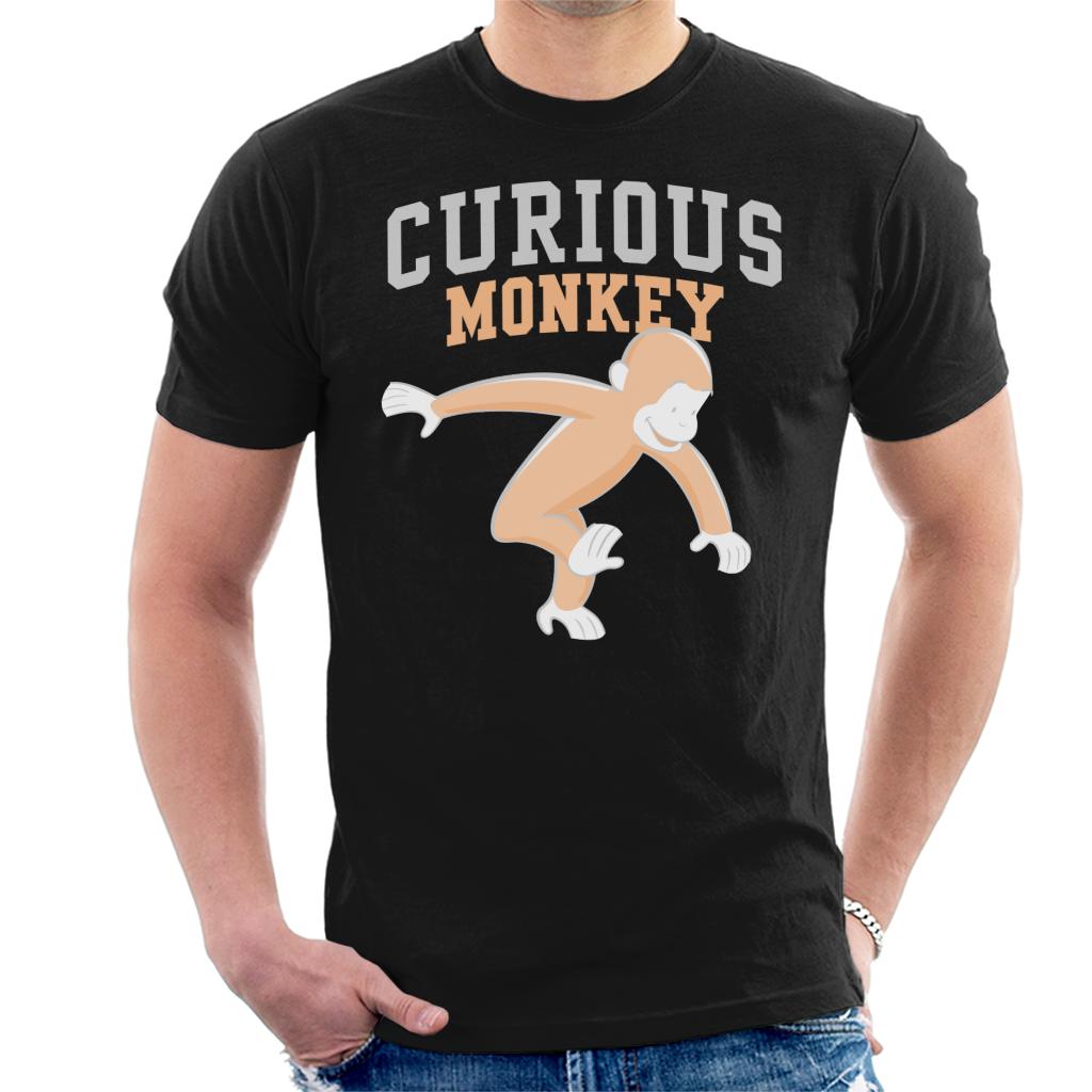 Curious George Monkey Sports Font Men's T-Shirt product image 1