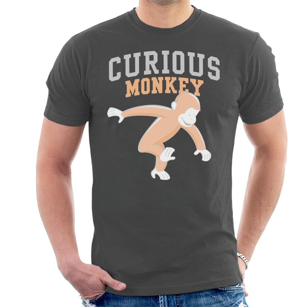 Curious George Monkey Sports Font Men's T-Shirt product image 4