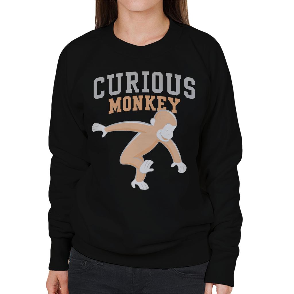 Curious George Monkey Sports Font Women's Sweatshirt product image 1