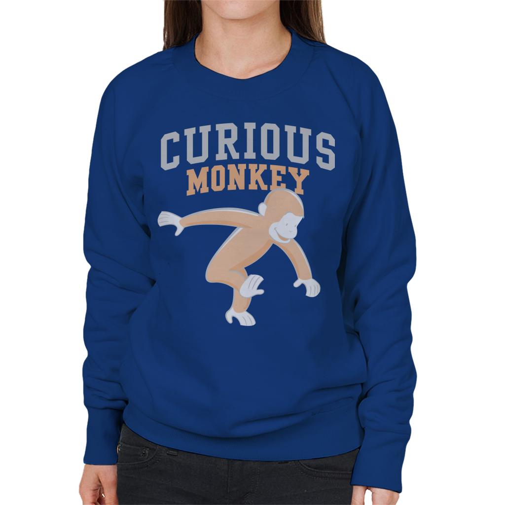 Curious George Monkey Sports Font Women's Sweatshirt product image 6