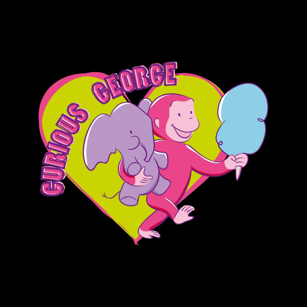 Curious George Carnival Heart Women's Hooded Sweatshirt product image 2