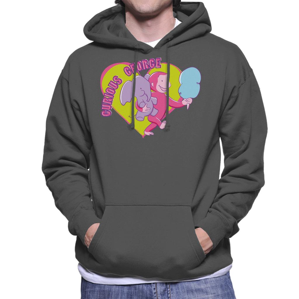 Curious George Carnival Heart Men's Hooded Sweatshirt product image 4
